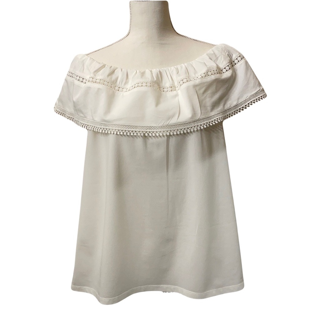 New Ann Taylor Peasant Boho Chic Top Cream